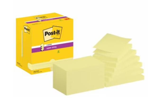 pk 12 supersticky Z-notes 76 x 127 mm lichtgeel