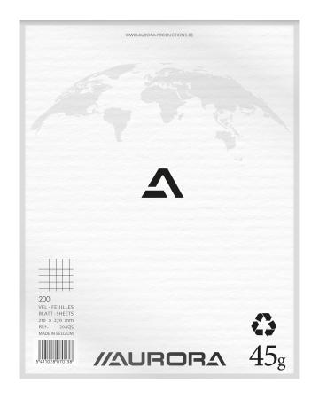kladblok 210 x 270 mm 200 vel geruit 45 gr