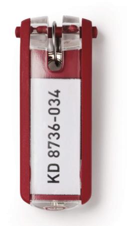 pak van 6 sleutelhanger durable clip rood