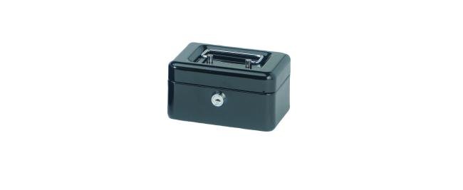 geldkistje Maul 15 x 12 x 8 cm incl sleutel zwart