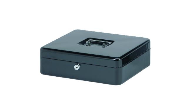 geldkistje Maul 30 x 25 x 8.7 cm + sleutel zwart