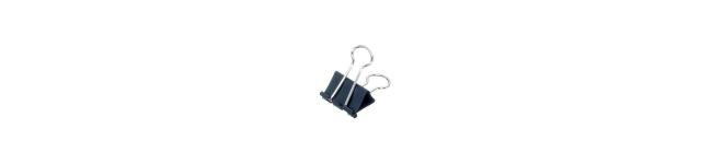 12 foldback clips maul 25 x 9 mm zwart
