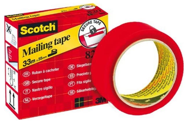 scotch verzegelplakband rood 35 mm x 33 m