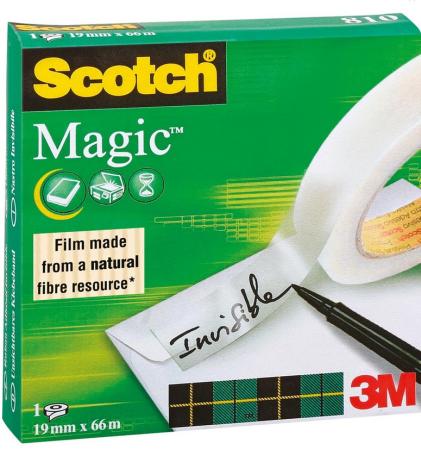 plakband scotch magic tape 19 mm x 66 m