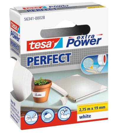 textieltape tesa 2,75 meter x 19 mm wit