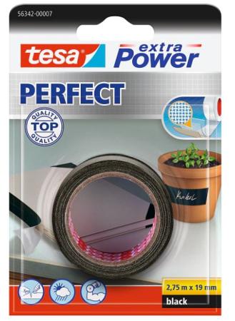 textieltape tesa 2,75 meter x 19 mm zwart