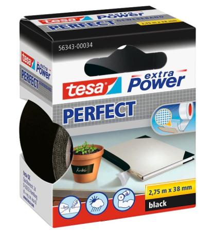 textieltape tesa 2,75 meter x 38 mm zwart
