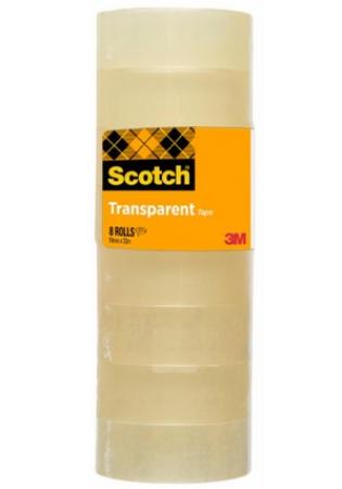 plakband scotch utility transp 19 mm x 33 m