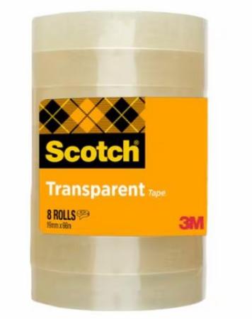 plakband scotch utility transparant 19 mm x 66 m