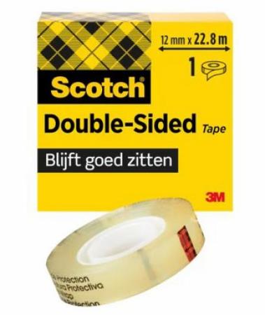plakband dubbelzijdig scotch 665 12 mm x 23 m K25