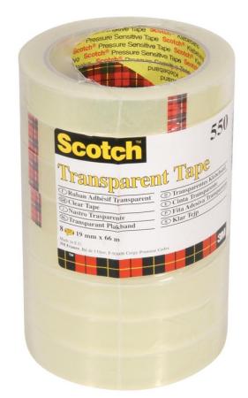 pak 8 plakband Scotch 550 19 mm x 66 m